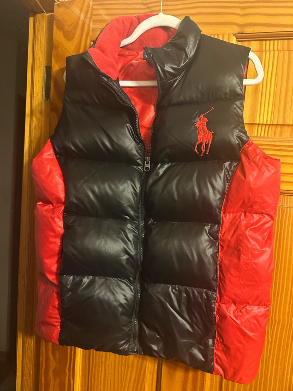 Ralph Lauren Black & Red Quilted Puffer Vest